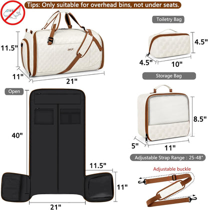 Convertible Garment Bag for Travel, 4-In-1 Backpack for Women Men, 3Pcs 50L