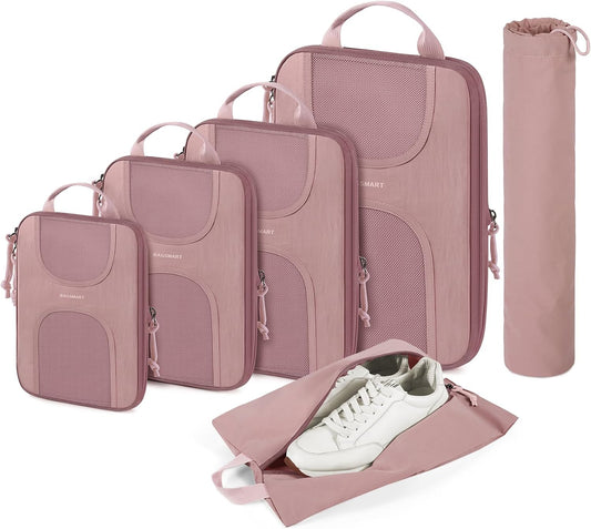 E"CLAT Luxe 6-Piece Compression Packing Cube Set